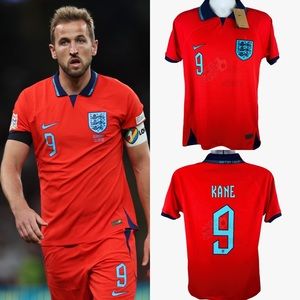 🚨 New World Cup QATAR 2022 ENGLAND KANE #9 AWAY Mens Soccer Jersey ⚽️